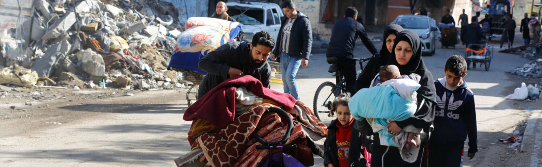 An estimated 100,000 people have moved over the past days to Rafah, already the most densely populated area in Gaza. Their movement, often a repeated displacement, followed the intensification of hostilities in Khan Younis and Deir Al Balah as well as orders by the Israeli military to evacuate certain areas. Photo by UNRWA
