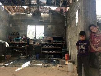 Abu Shallouf’s family home in Izbet Beit Hanoun. © Photo by Shelter Cluster