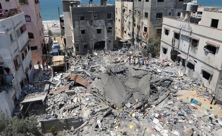 הרס לאחר הפצצה ישראלית מהאוויר במהלך ההסלמה באוגוסט 2022. © צילום: משרד האו״ם לתיאום עניינים הומניטריים