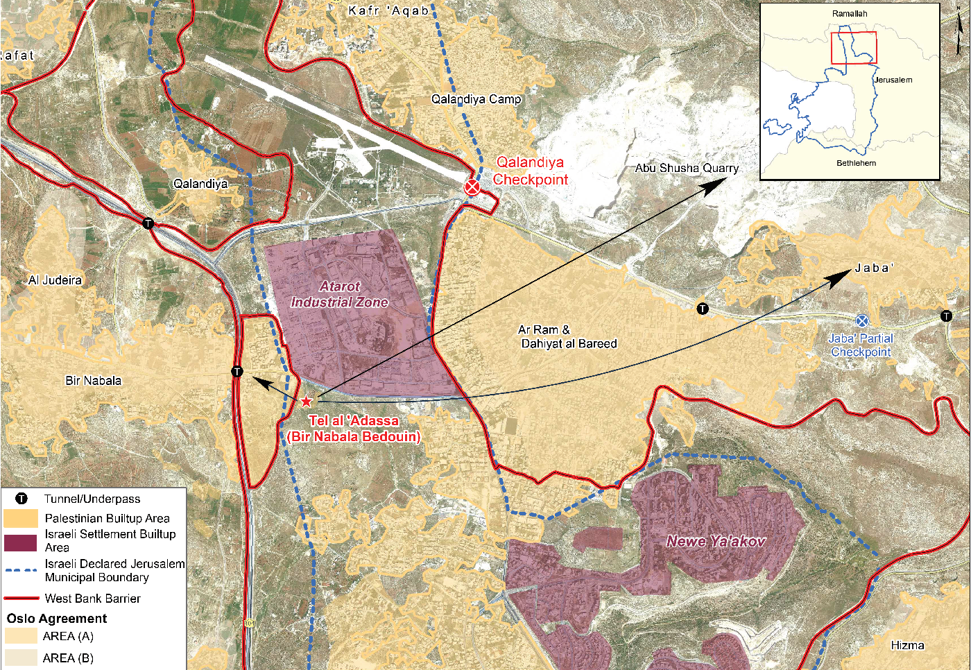 Map of Bir Nabala / Tel al 'Adassa