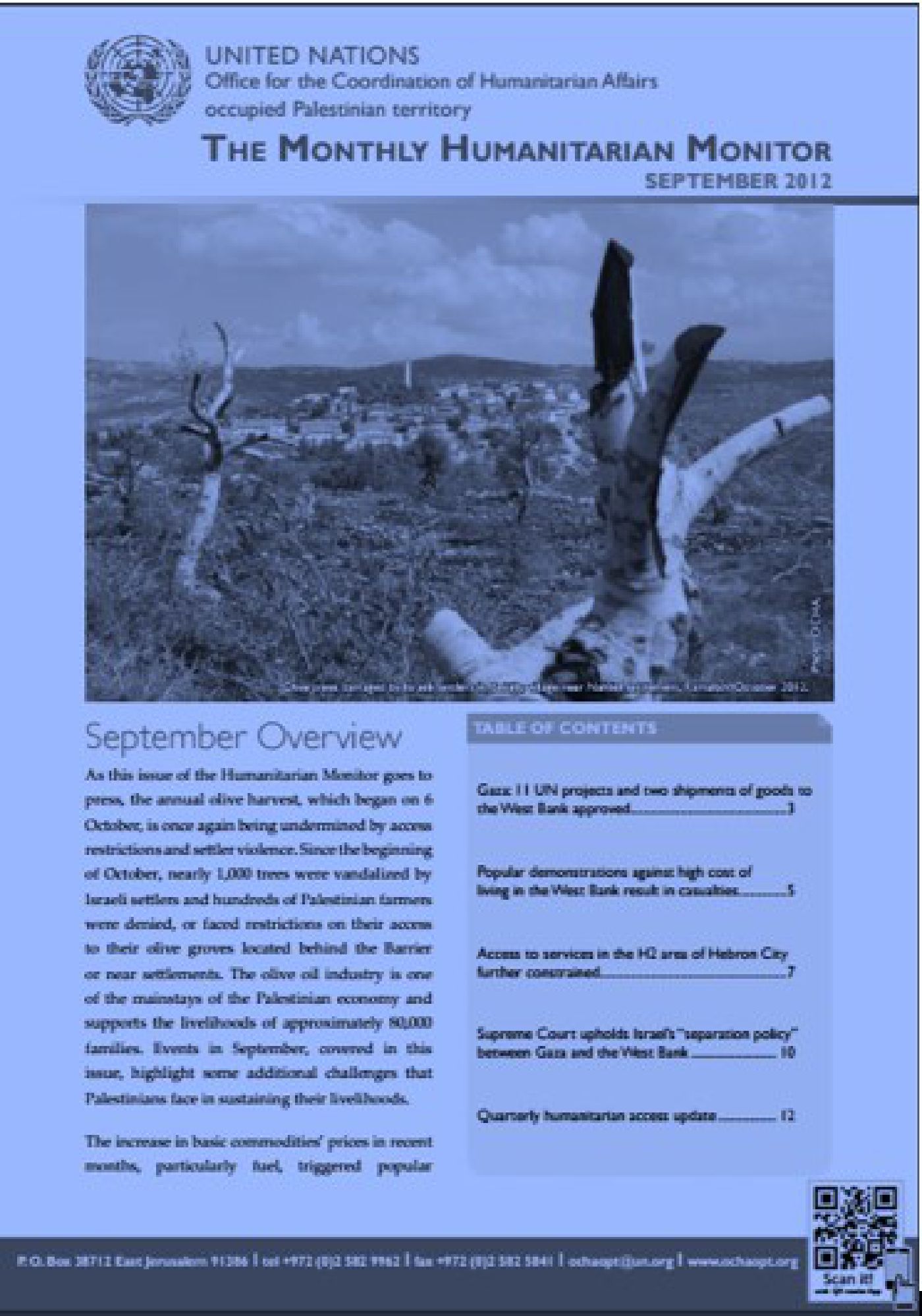 Humanitarian Bulletin, September 2012