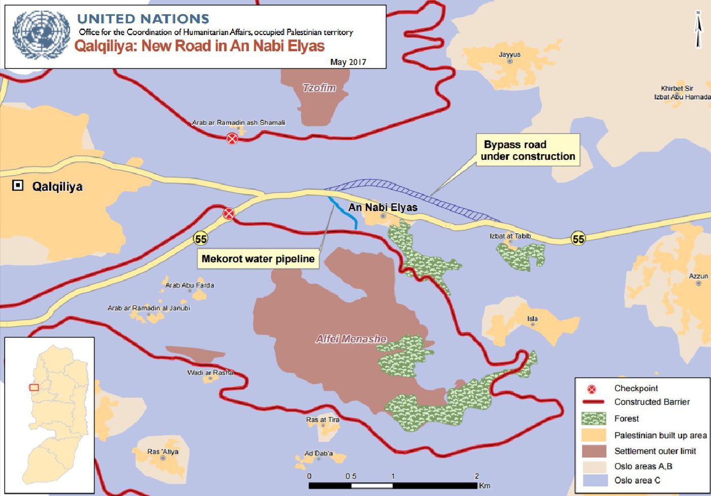 Map: New road in An Nabi Eliyas