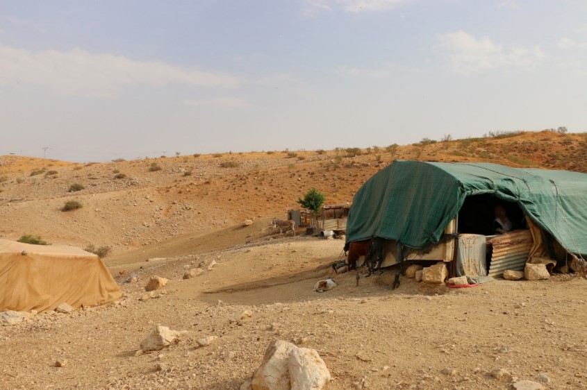 The home of a Bedouin family that periodically functions as a health clinic. Credit: WHO/Alice Plate