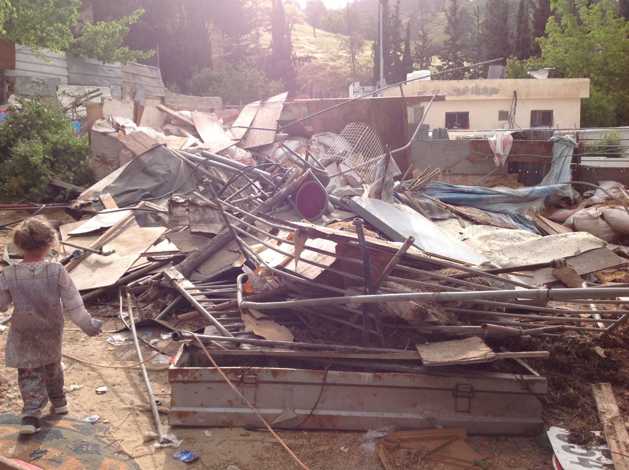 Demolished residential structure in Wadi Yasul, East Jerusalem, 30 April 2019. © Photo by OCHA