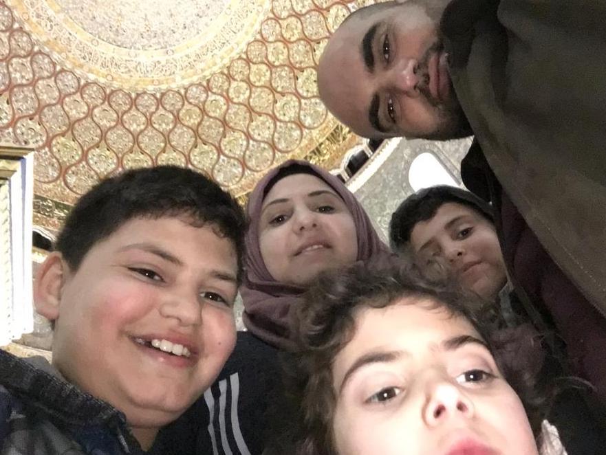 Alaa and Rasha Obeid with their three children, Al ‘Isawiya, East Jerusalem, May 2019. Photo contributed by the family