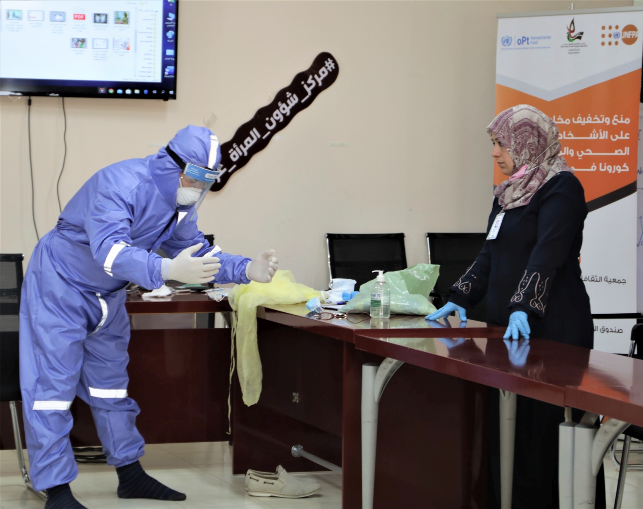 Staff at quarantine facilities receive training in proper use of PPE, protection concerns and referral