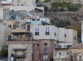 تجمع إستيطاني في حي سلوان، القدس الشرقية، تشرين الثاني/نوفمبر 2014  © - تصوير مكتب الأمم المتحدة لتنسيق الشؤون الإنسانية