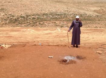My son used to live here, but today [14 May] the Israeli authorities demolished his home’ (Dar Faza’a, Ramallah 14 May 2020). Photo by OCHA.