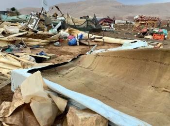 Mass-demolition in Humsa Al Bqai’a (Tubas) on 3 November, 2020. Photo by OCHA