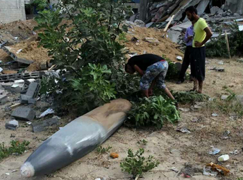 Explosive Remnants of War (ERW) represent a signifcant risk for civilians, especially IDP’s farmers, aid workers and children, and hamper humanitarian operations all over the Gaza Strip. Photo by UNMAS