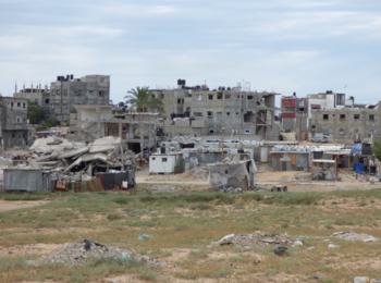 Heavily affected area in Beit Hanoun. Photo by OCHA