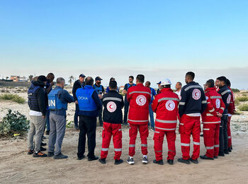 UN and PRCS teams preparing for the evacuation of babies from Al Shifa Hospital. November 2023. Photo:OCHA 