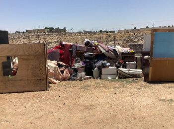 Demolition of residential structure a in Anata ©Photo by OCHA.