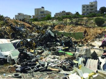 Palestinian-owned livelihood structures demolished by the Israeli authorities in Beit Jala (Bethlehem) on 4 May 2021. Photo by OCHA.