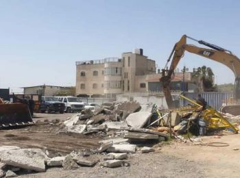 Demolition of livelihood structures in East Jerusalem, 7 April 2021. Photo by the people affected.