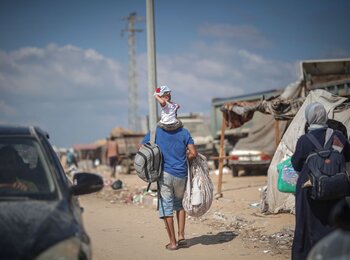 Displaced people in the Gaza Strip. Photo by WHO 