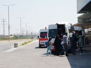 For the first time since 2007 a family were allowed to exit for family reunion.