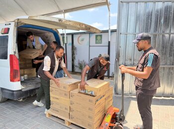 Powdered baby formula delivered to hospitals in Gaza. Photo: World Central Kitchen