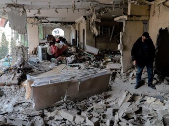 Destroyed house in Gaza City, 9 May 2023.