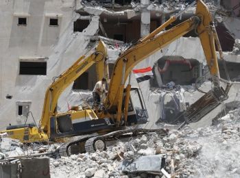 Egyptian-donated building equipment to support Gaza rubble removal. June 2021 © OCHA