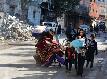 An estimated 100,000 people have moved over the past days to Rafah, already the most densely populated area in Gaza. Their movement, often a repeated displacement, followed the intensification of hostilities in Khan Younis and Deir Al Balah as well as orders by the Israeli military to evacuate certain areas. Photo by UNRWA