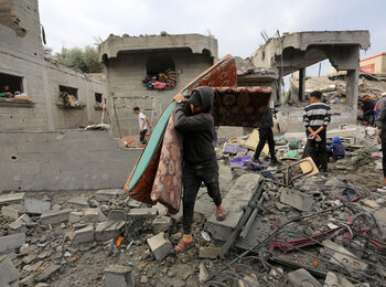 Now nearing day 90, this conflict must end. Amid death, injury, devastation, displacement, hunger and thirst, aid operations are heavily restricted and can only respond to a fraction of people's needs. Photo by UNRWA