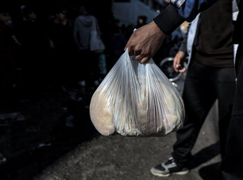 Through humanitarian support, 15 bakeries have become operational in Gaza, but none of them is in the centre or the north. The capacity of humanitarian agencies to operate safely and effectively remains compromised by the intensity of hostilities, recurrent denials of access to areas north of Wadi Gaza, and longstanding restrictions on the import of critical equipment. Photo by WHO, 6 January 2024 