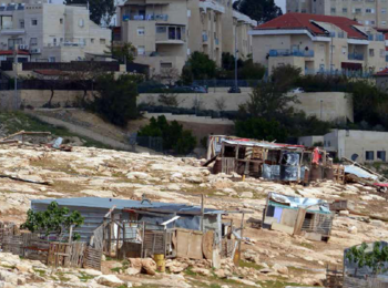 Houses in the Palestinian Bedouin community of arab al Jahalin al Jabal. Photo by OCHA