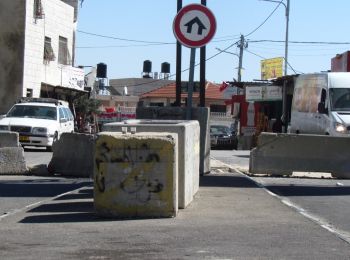 Main entrance to Hizma village blocked. February 2018. ©  Photo by OCHA