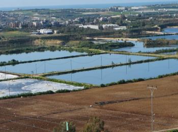 מאגרי שפכים בצפון רצועת עזה. צילום: משרד האו״ם לתיאום עניינים הומניטריים, 2017