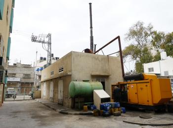 Backup generator at Ar Rantisi hospital, in Gaza, challenged due to a fuel shortage, February 2018. ©  Photo by OCHA