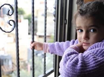A child in Jenin refugee camp. January 2023. Photo by UNRWA