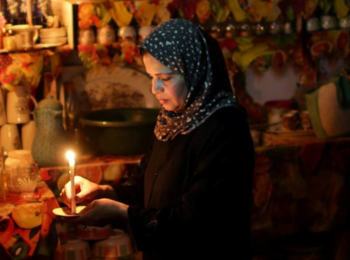 Archive picture: Power cut in Ash Shati refugee camp, 2014. Photo by Wisam Nassar
