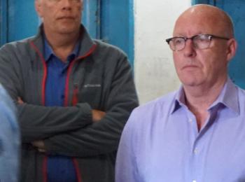 Jamie McGoldrick, the Humanitarian Coordinator of the occupied Palestinian territory, visiting the Gaza Strip (archive picture, 2018)