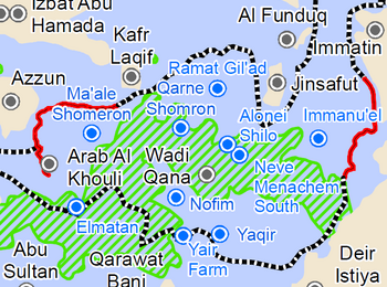 Map: Wadi Qana area