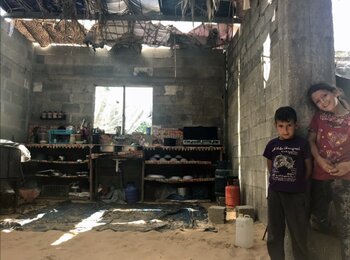 Abu Shallouf’s family home in Izbet Beit Hanoun. © Photo by Shelter Cluster