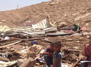 Wadi Sneysel, Demolitions resulting in three families displaced, August 2015. Photo by OCHA