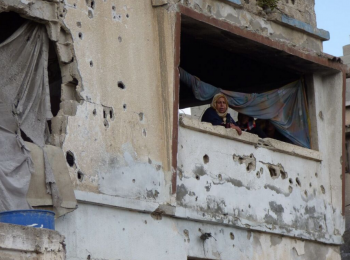 A severely damaged house in Ash Shuja'iyeh, Gaza, January 2015. Credit: OCHA