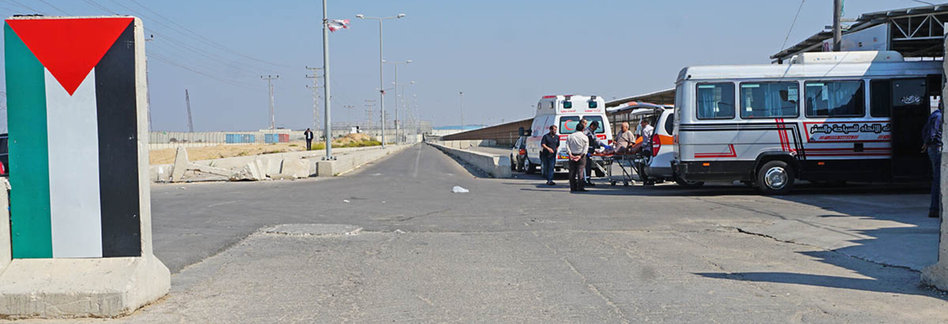 Patient at the PA checkpoint next to the Erez crossing, before leaving Gaza for a medical treatment. October, 2019