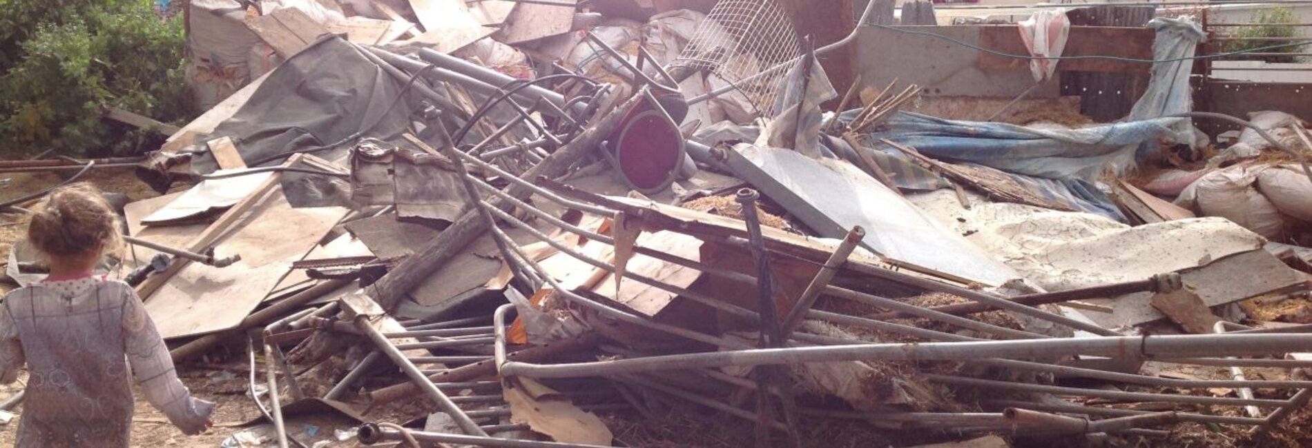 Demolished residential structure in Wadi Yasul, East Jerusalem, 30 April 2019. ©  Photo by OCHA