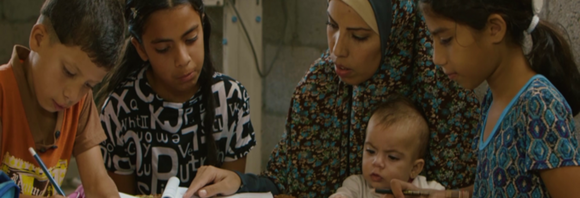 Sahar and her children. Al Bureij Camp, Gaza (October 2018). ©  Photo by UNFPA