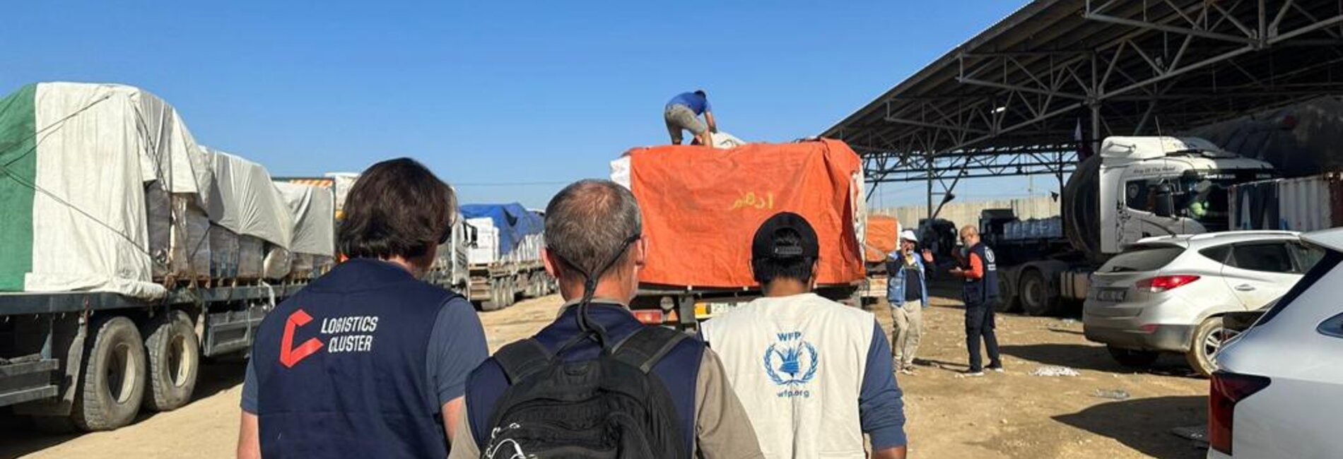 World Food Programme personnel prepare for the influx of humanitarian aid agreed on during the pause. WFP