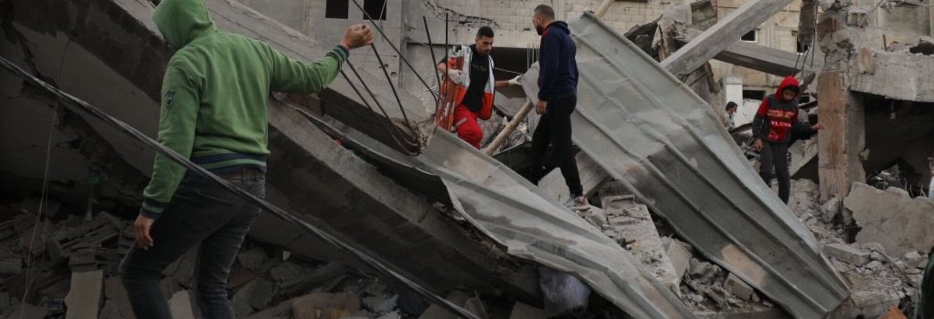 Destruction in the Gaza Strip. Photo by the Palestine Red Crescent Society, 1 December 2023