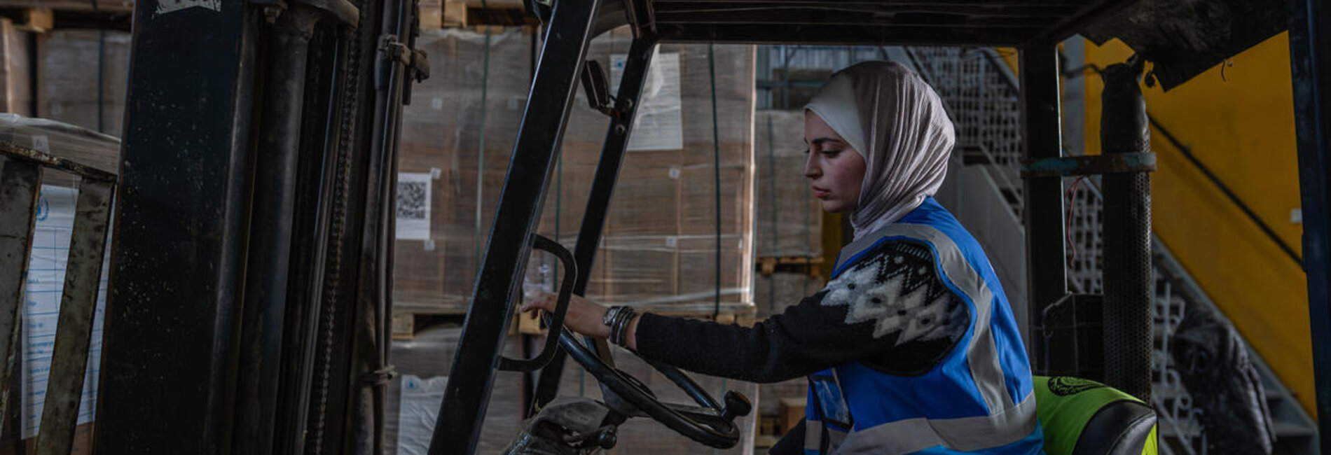 Hala works for the UN in Gaza, where she supports warehouse operations to ensure supplies can be delivered to humanitarian partners. Photo by WFP