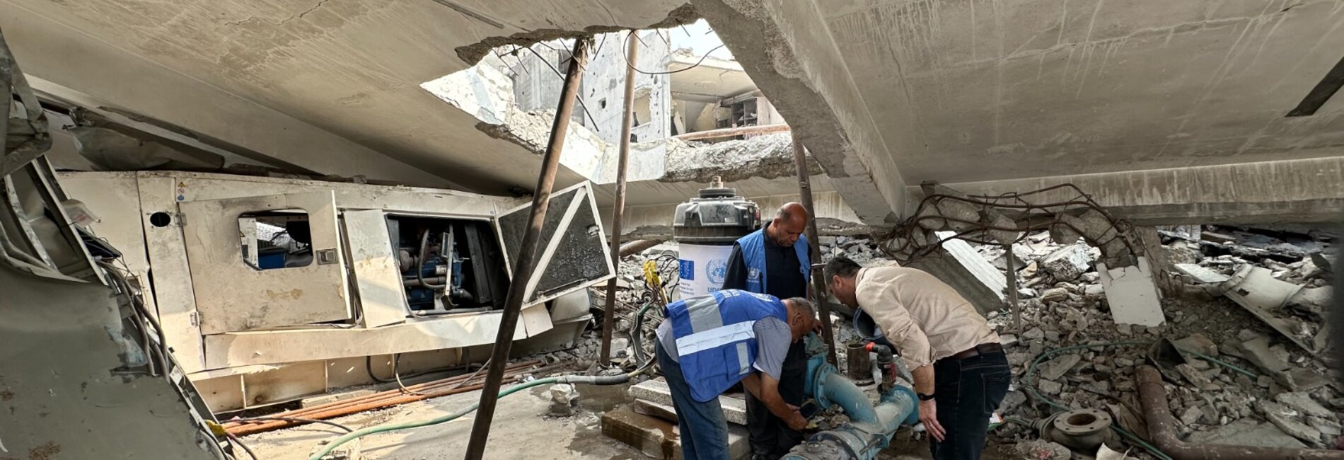 UNRWA teams repairing water infrastructure in Gaza. Photo: © November 2025 UNRWA