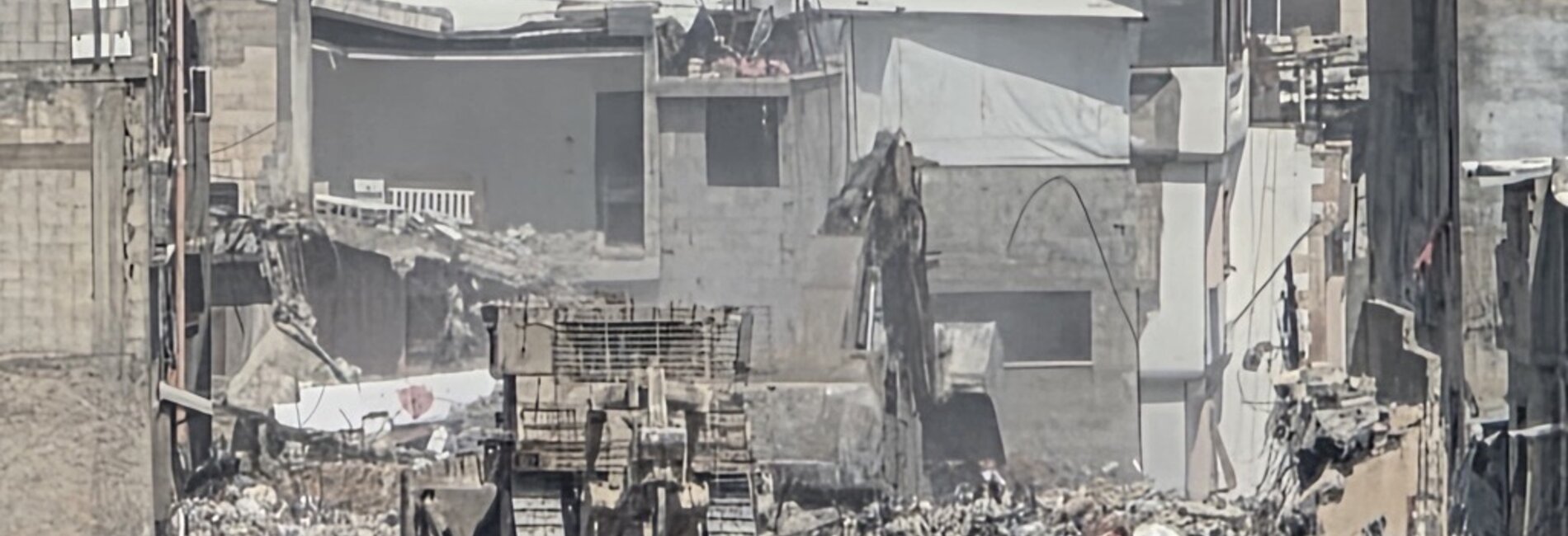 Israeli demolition in Tulkarm refugee camp, 10 June 2025. Photo courtesy of community members.