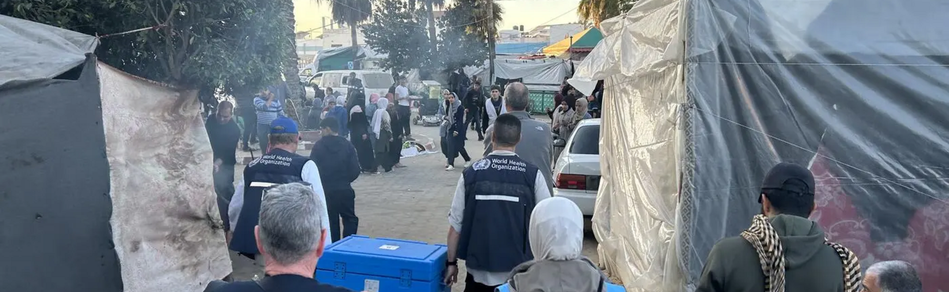 OCHA, World Health Organization and partners bring supplies to Shuhada al-Aqsa Hospital in the middle of the Gaza Strip on 10 February. Photo: OCHA