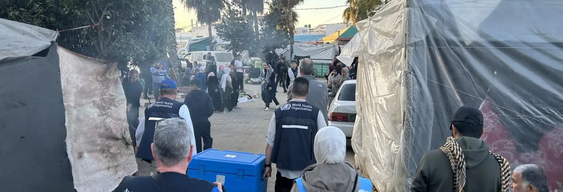 OCHA, World Health Organization and partners bring supplies to Shuhada al-Aqsa Hospital in the middle of the Gaza Strip on 10 February. Photo: OCHA