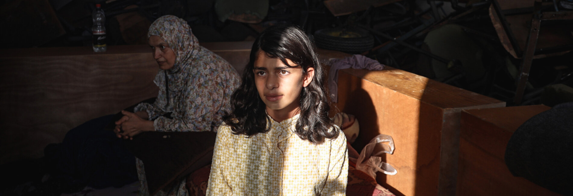 Ghazal, 14, became homeless when her family home was destroyed in early October 2023. When she was just five, she lost her previous home in hostilities and remained displaced for two years. Photo by © UNICEF/El Baba, 2 November 2023