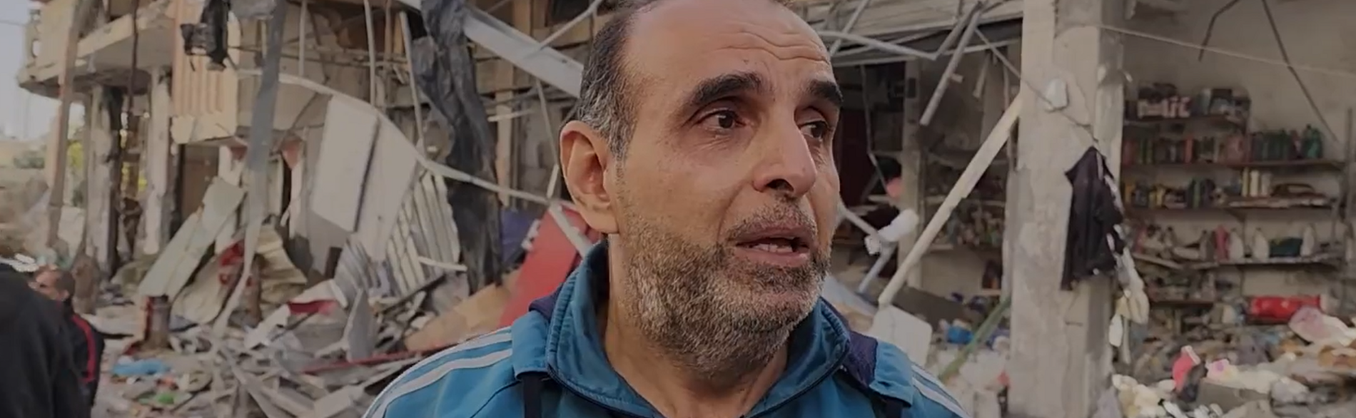 “These are all our memories, our entire lives. For over 50 years, we have been living here .... Now it's all gone; everything has turned into ashes.” Screenshot from a video by UNRWA